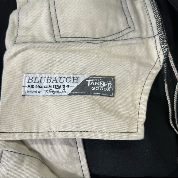 Tellason Japanese Black Selvedge Denim Blubaugh Mid Rise Slim Straight Jeans 33 - Picture 12 of 15